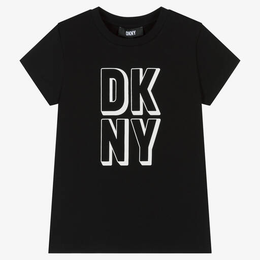 DKNY-T-shirt noir ado fille | Childrensalon Outlet