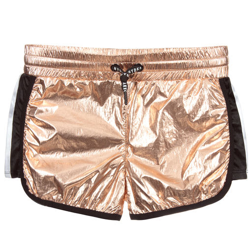 DKNY-Teen Girls Gold Logo Shorts | Childrensalon Outlet