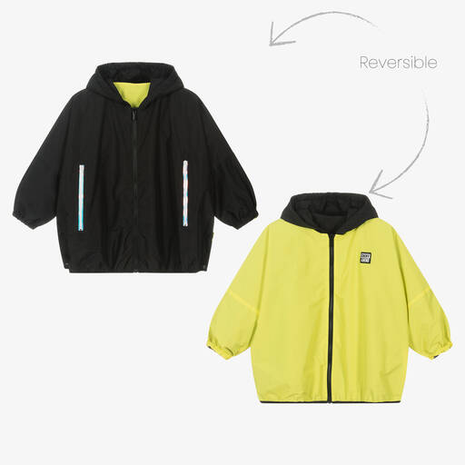 DKNY-Желто-черная двусторонняя куртка для девочек-подростков | Childrensalon Outlet