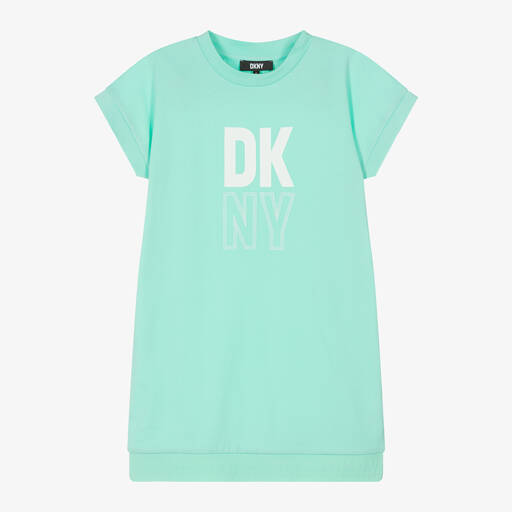 DKNY-Teen Girls Green Cotton T-Shirt Dress | Childrensalon Outlet