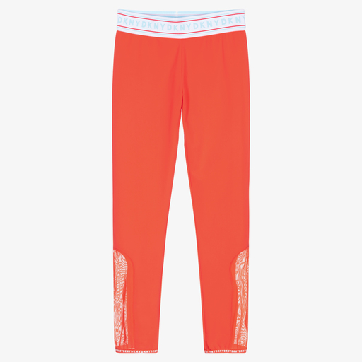DKNY-Teen Girls Orange Leggings | Childrensalon Outlet