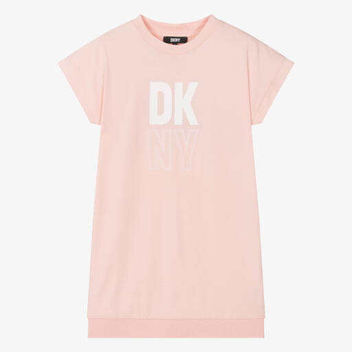 DKNY-Teen Girls Pink Cotton T-Shirt Dress | Childrensalon Outlet
