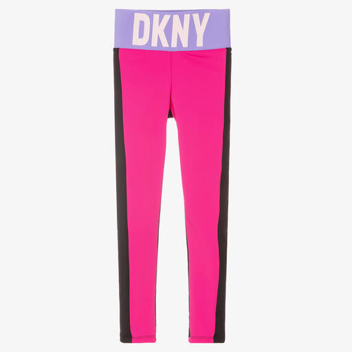 DKNY-Teen Girls Pink Logo Leggings | Childrensalon Outlet