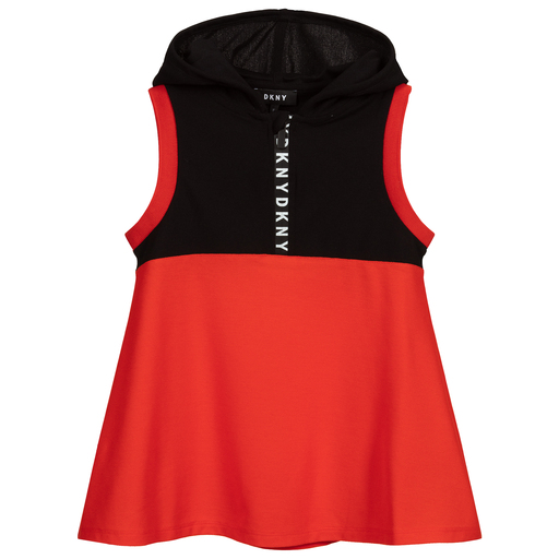 DKNY-Teen Girls Red Hooded Top | Childrensalon Outlet