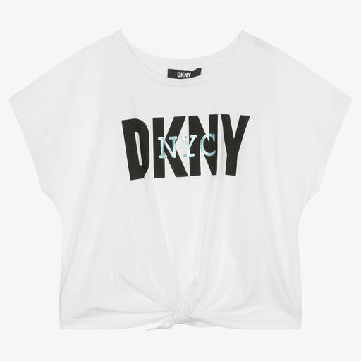 DKNY-Kurzes Teen T-Shirt in Weiß | Childrensalon Outlet