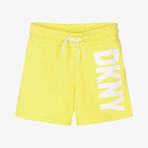 DKNY-Teen Girls Yellow Logo Shorts | Childrensalon Outlet