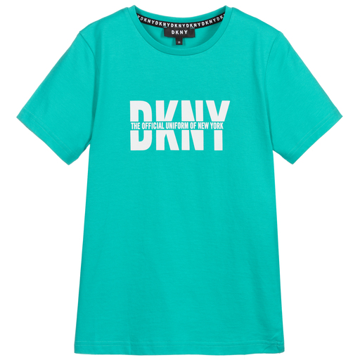 DKNY-Teen Green Logo T-Shirt | Childrensalon Outlet