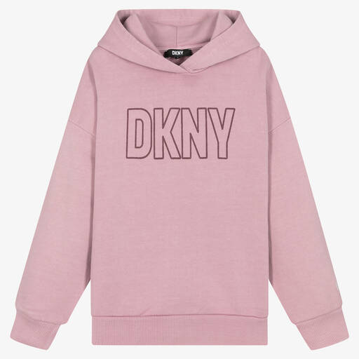 DKNY-توب هودي تينز قطن لون بنفسجي ليلكي | Childrensalon Outlet