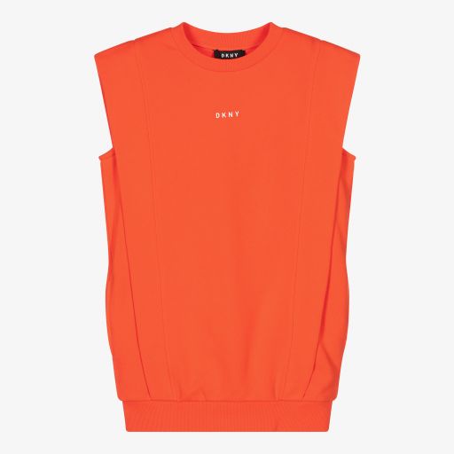 DKNY-Оранжевое хлопковое платье для подростков | Childrensalon Outlet