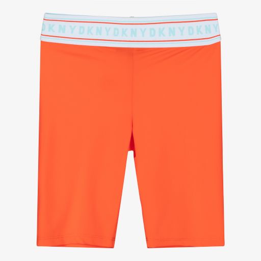 DKNY-Teen Orange Cycling Shorts | Childrensalon Outlet