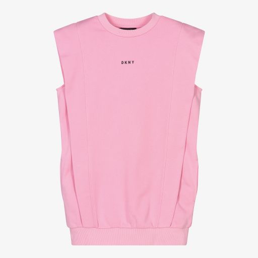 DKNY-Teen Pink Cotton Logo Dress | Childrensalon Outlet