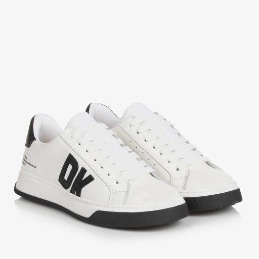 DKNY-Teen White Leather Trainers | Childrensalon Outlet