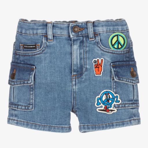 Dolce & Gabbana-Baby Boys Blue Denim Shorts | Childrensalon Outlet