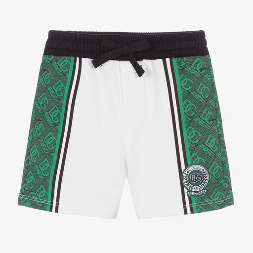 Dolce & Gabbana-Baby Boys Green DG Varsity Shorts | Childrensalon Outlet