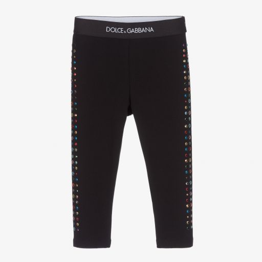 Dolce & Gabbana-Schwarze Leggings für Babys (M) | Childrensalon Outlet