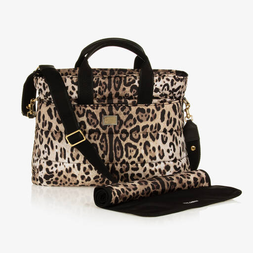 Dolce & Gabbana-Beige Leopard Print Changing Bag (40cm) | Childrensalon Outlet