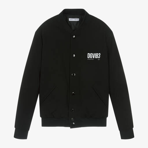 Dolce & Gabbana-Black DG Vibe Milano Bomber Jacket | Childrensalon Outlet