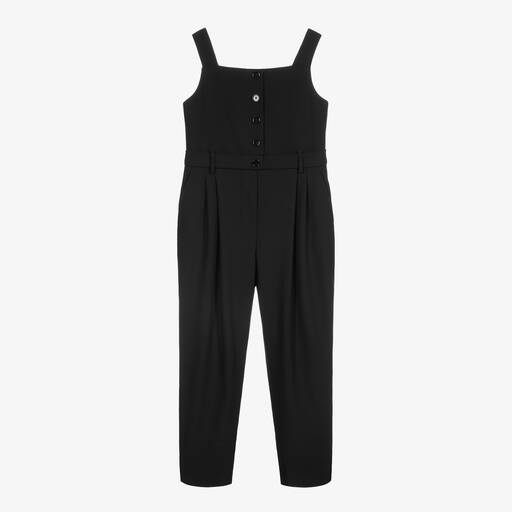 Dolce & Gabbana-Black Wool Gabardine Jumpsuit | Childrensalon Outlet