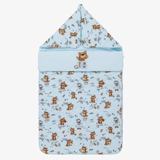 Dolce & Gabbana-Blaues Leoparden-Babynest (81 cm) | Childrensalon Outlet