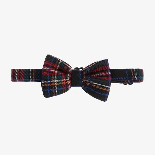 Dolce & Gabbana-Blue & Red Tartan Bow Tie  | Childrensalon Outlet