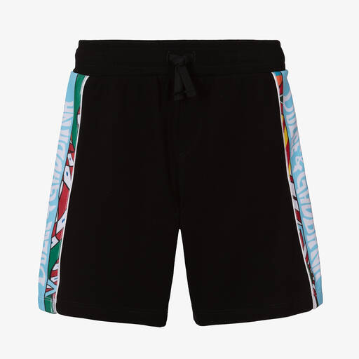 Dolce & Gabbana-Boys Black & Blue Cotton Carretto Shorts | Childrensalon Outlet