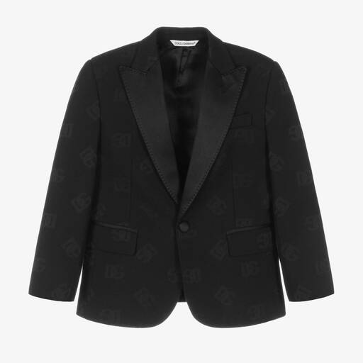 Dolce & Gabbana-Schwarzer DG Wollblazer für Jungen | Childrensalon Outlet