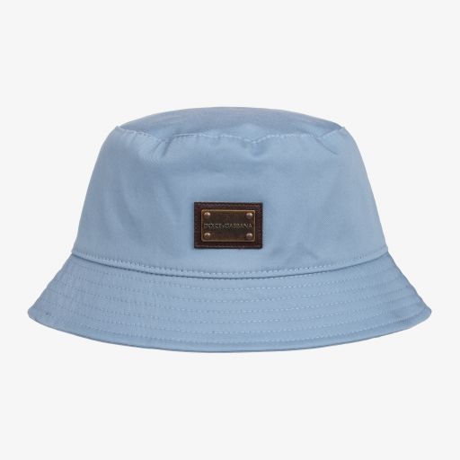 Dolce & Gabbana-Boys Blue Bucket Hat | Childrensalon Outlet