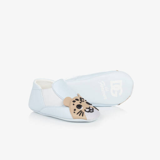Dolce & Gabbana-Boys Blue Leather Safari Walkers | Childrensalon Outlet
