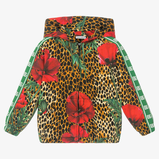 Dolce & Gabbana-توب بسحّاب قطن جيرسي بطبعة ملونة للأولاد | Childrensalon Outlet