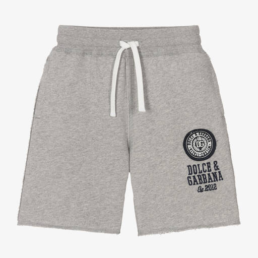Dolce & Gabbana-Boys Grey Jersey Shorts | Childrensalon Outlet