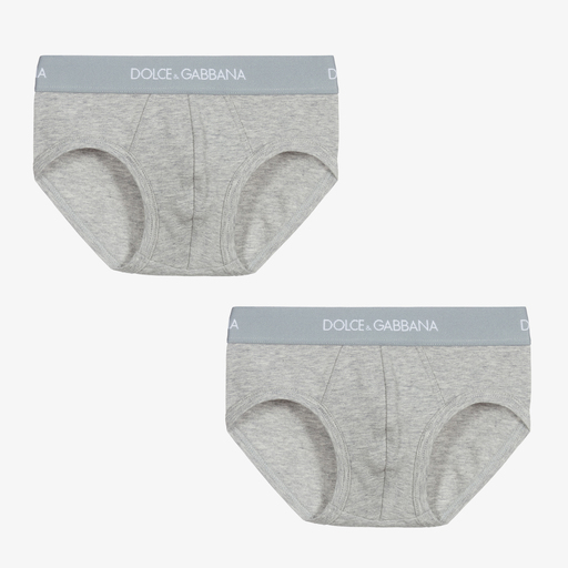 Dolce & Gabbana-Boys Grey Logo Pants (2 Pack) | Childrensalon Outlet
