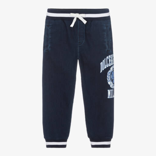 Dolce & Gabbana-Boys Indigo Denim Jogger Trousers | Childrensalon Outlet