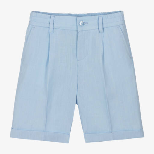 Dolce & Gabbana-Boys Light Blue Tailored Shorts | Childrensalon Outlet
