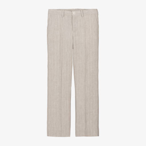 Dolce & Gabbana-Boys Linen Striped Trousers | Childrensalon Outlet
