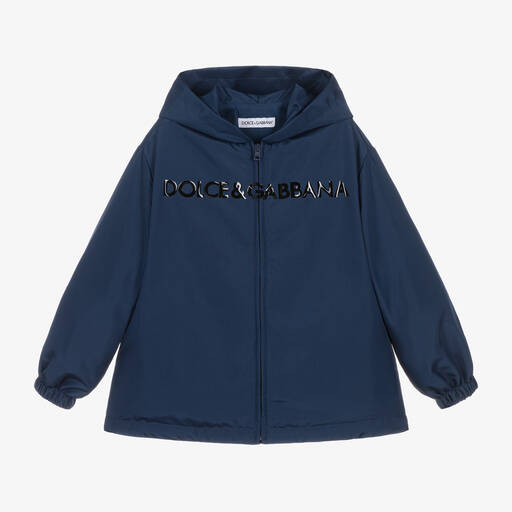 Dolce & Gabbana-جاكيت هودي لون كحلي للأولاد | Childrensalon Outlet
