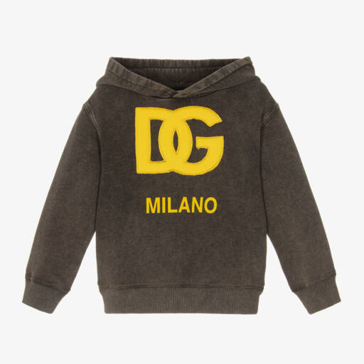 Dolce & Gabbana-Boys Oversized Black Hoodie | Childrensalon Outlet