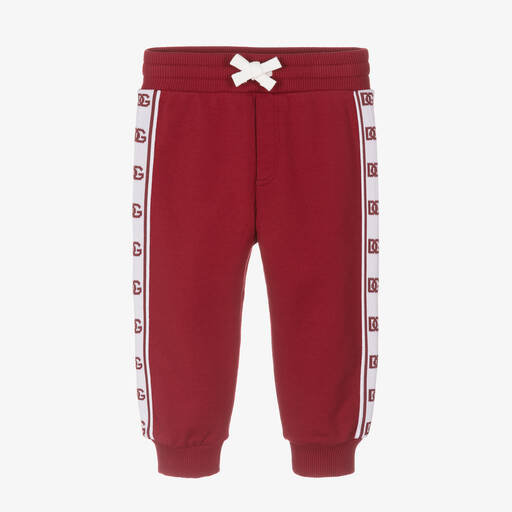 Dolce & Gabbana-جوغرز قطن جيرسي لون أحمر برغندي أطفال ولادي | Childrensalon Outlet