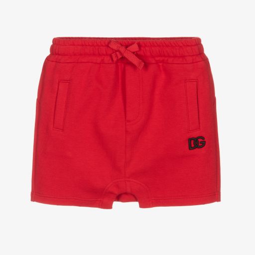 Dolce & Gabbana-Boys Red Cotton Jersey Shorts | Childrensalon Outlet