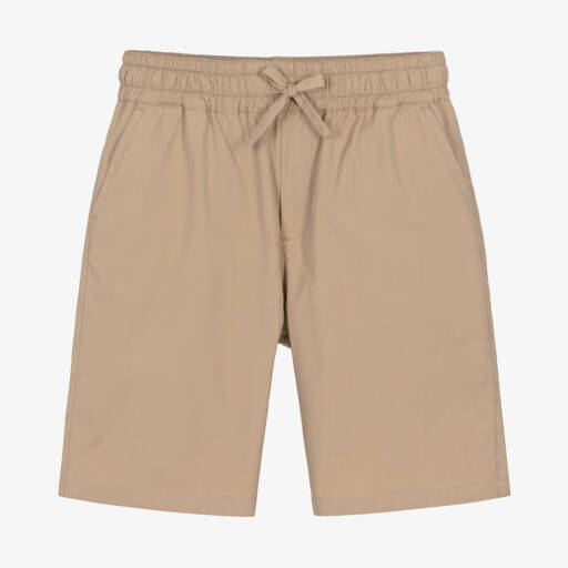 Dolce & Gabbana-Boys Tan Embroidered Cotton Shorts | Childrensalon Outlet