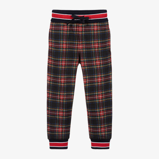 Dolce & Gabbana-Boys Tartan Cotton Joggers | Childrensalon Outlet