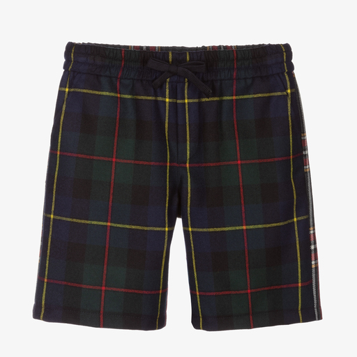 Dolce & Gabbana-Boys Tartan Wool Shorts | Childrensalon Outlet