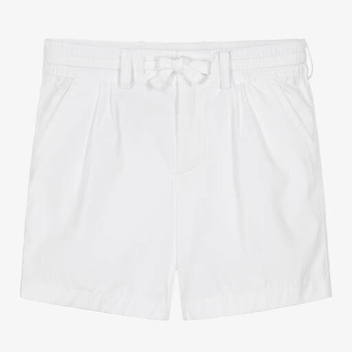 Dolce & Gabbana-Boys White Bermuda Logo Shorts | Childrensalon Outlet