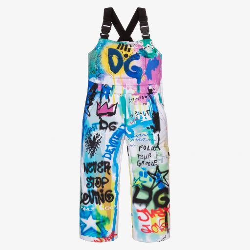 Dolce & Gabbana-Colourful Graffiti Salopettes | Childrensalon Outlet