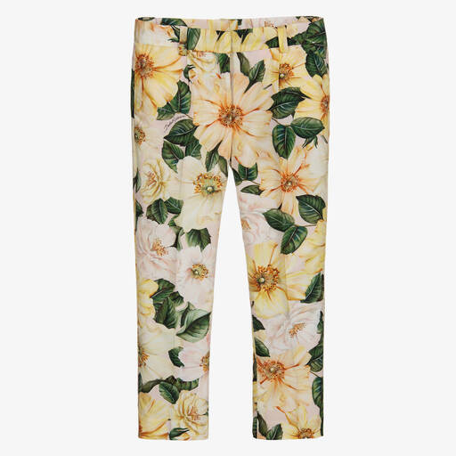 Dolce & Gabbana- Cotton Camellia Trousers | Childrensalon Outlet