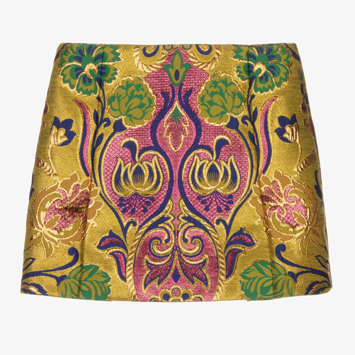 Dolce & Gabbana-Floral Lurex Jacquard Skirt | Childrensalon Outlet
