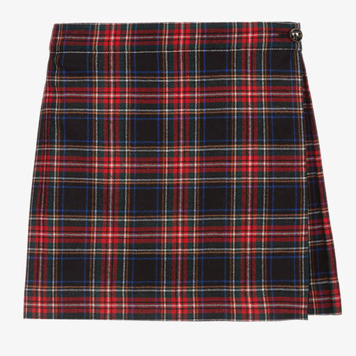 Dolce & Gabbana-Girls Black & Red Tartan Skirt | Childrensalon Outlet