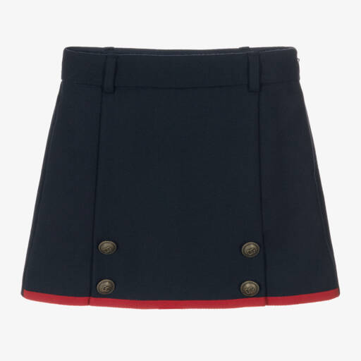 Dolce & Gabbana-سكورت صوف لون كحلي للبنات | Childrensalon Outlet