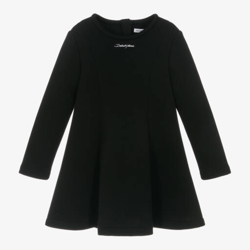 Dolce & Gabbana-Girls Charcoal Flare Dress | Childrensalon Outlet