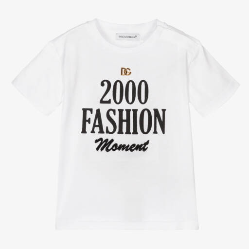 Dolce & Gabbana-Girls' Ivory Jersey Tee | Childrensalon Outlet