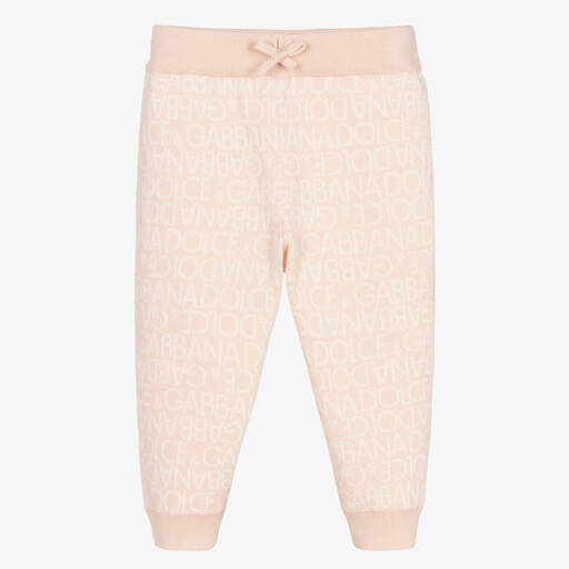 Dolce & Gabbana-Rosa Baumwoll-Kaschmir-Jogginghose | Childrensalon Outlet